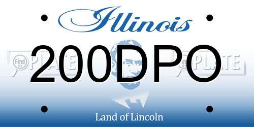 200DPO Illinois License Plate
