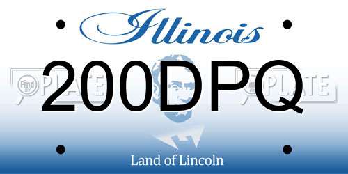 200DPQ Illinois License Plate