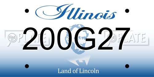 200G27 Illinois License Plate