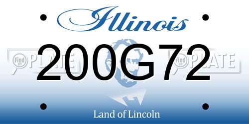 200G72 Illinois License Plate