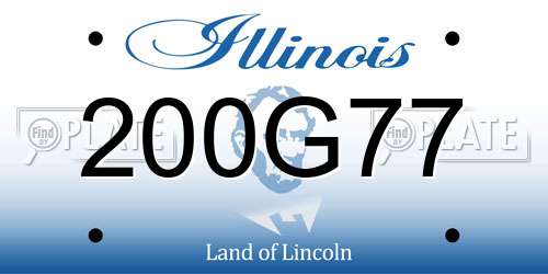 200G77 Illinois License Plate