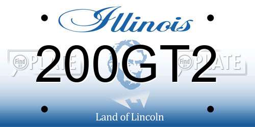 200GT2 Illinois License Plate