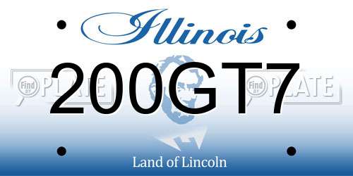200GT7 Illinois License Plate