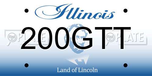 200GTT Illinois License Plate