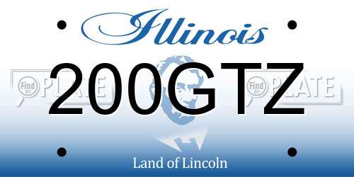 200GTZ Illinois License Plate