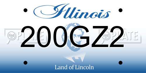 200GZ2 Illinois License Plate