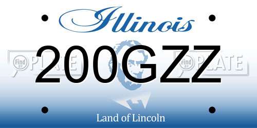 200GZZ Illinois License Plate