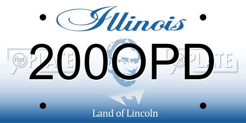 200OPD Illinois License Plate