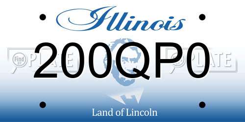 200QP0 Illinois License Plate