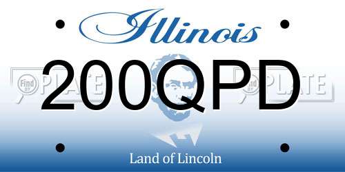 200QPD Illinois License Plate