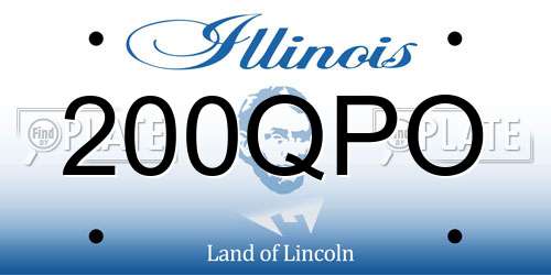 200QPO Illinois License Plate