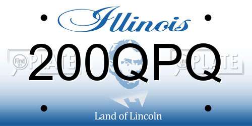200QPQ Illinois License Plate
