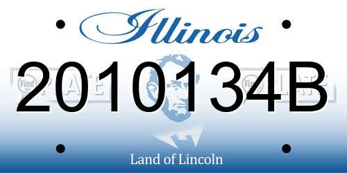 2010134B Illinois License Plate