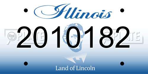 2010182 Illinois License Plate