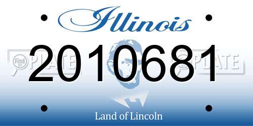 2010681 Illinois License Plate