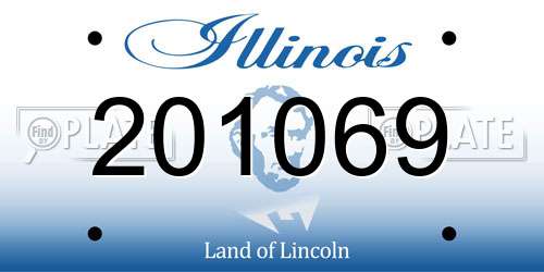 201069 Illinois License Plate