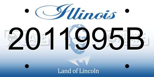 2011995B Illinois License Plate