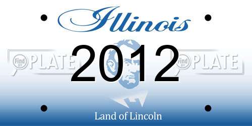 2012 Illinois License Plate