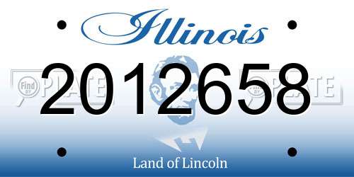 2012658 Illinois License Plate