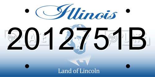 2012751B Illinois License Plate