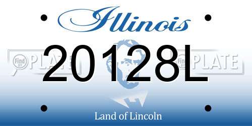 20128L Illinois License Plate