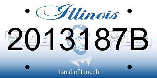 2013187B Illinois License Plate