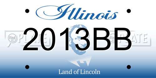 2013BB Illinois License Plate