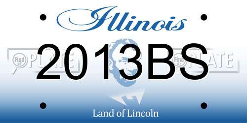 2013BS Illinois License Plate