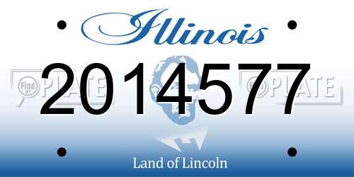 2014577 Illinois License Plate