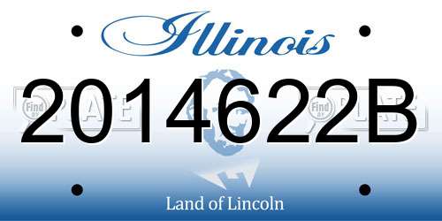 2014622B Illinois License Plate