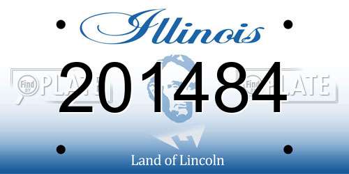 201484 Illinois License Plate