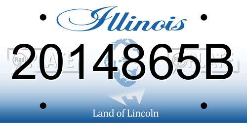 2014865B Illinois License Plate