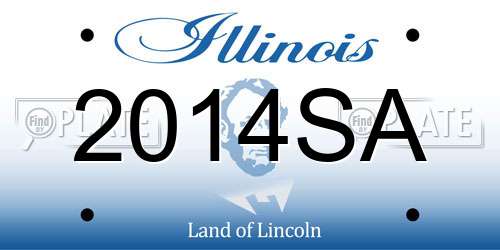2014SA Illinois License Plate