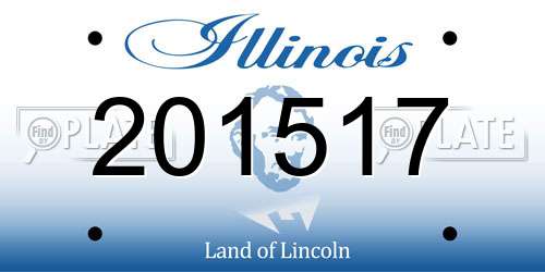 201517 Illinois License Plate