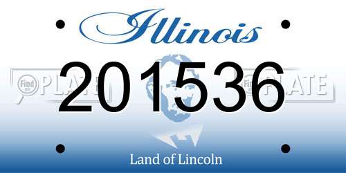 201536 Illinois License Plate