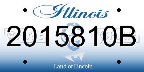 2015810B Illinois License Plate