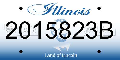 2015823B Illinois License Plate