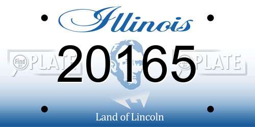 20165 Illinois License Plate