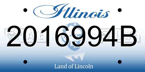 2016994B Illinois License Plate