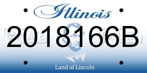 2018166B Illinois License Plate