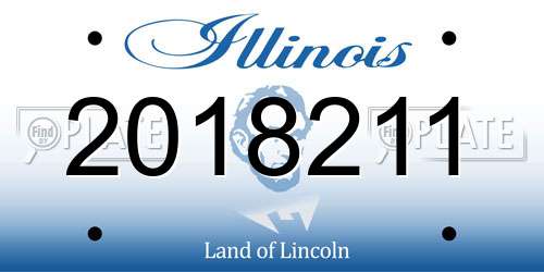 2018211 Illinois License Plate