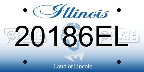 20186EL Illinois License Plate