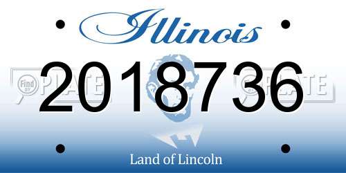 2018736 Illinois License Plate