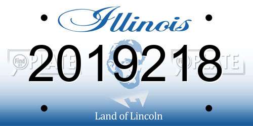 2019218 Illinois License Plate