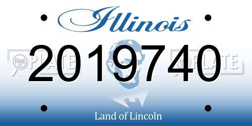2019740 Illinois License Plate