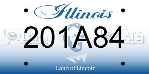 201A84 Illinois License Plate