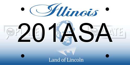 201ASA Illinois License Plate