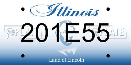 201E55 Illinois License Plate