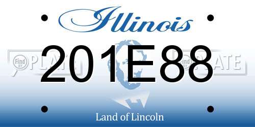 201E88 Illinois License Plate