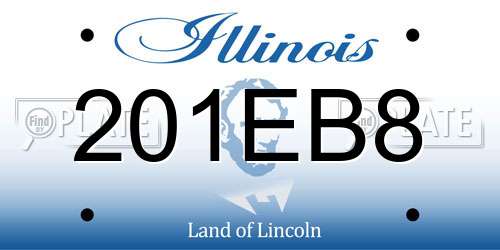201EB8 Illinois License Plate
